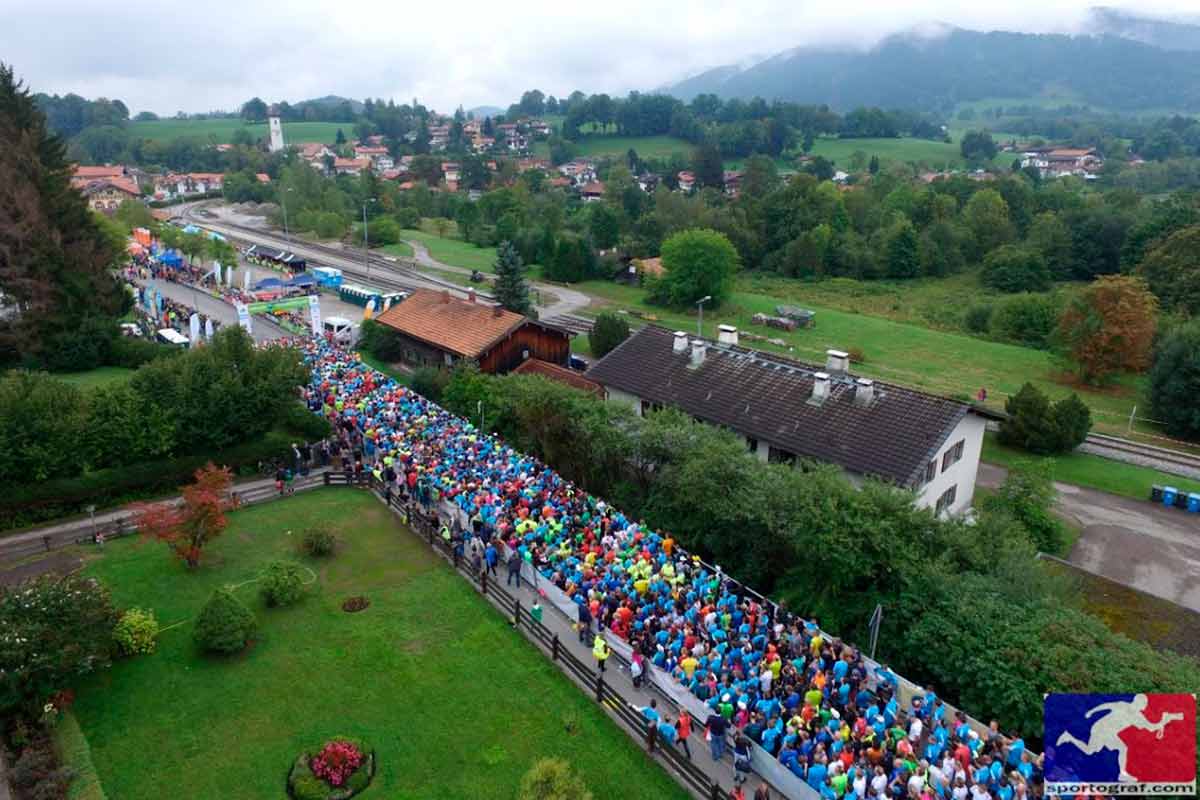 Halbmarathon Tegernsee Startaufstellung